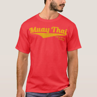 Distressed Muay Thai Kickboxing MMA BJJ Thailand Tシャツ
