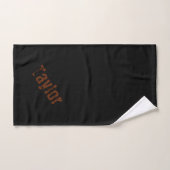 Distressed Name Bath Towels (Black & Rust) バスタオルセット (ハンドタオル)