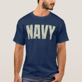 Distressed Navy Tシャツ (正面)