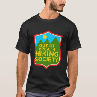 Distressed Out Of Breath Hiking Society Tシャツ