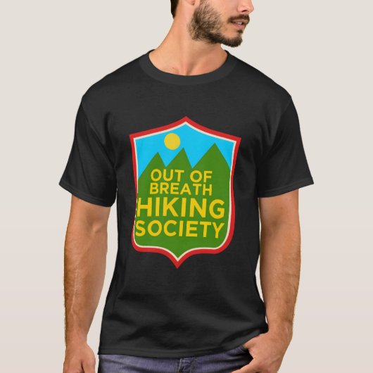 Distressed Out Of Breath Hiking Society Tシャツ (正面)