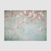 Distressed Pale Pink Floral Branches on Side of 薄葉紙 (正面)