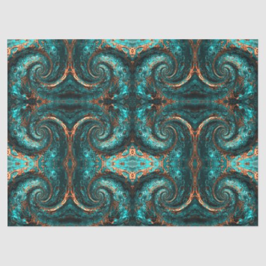 Distressed Patina Copper Vintage Ephemera  薄葉紙 (正面)