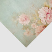 Distressed Pretty Pink Flowers on One Side 薄葉紙 (詳細)