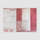 Distressed Red and White Damask Collage 薄葉紙 (正面)