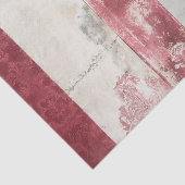 Distressed Red and White Damask Stripes 薄葉紙 (詳細)