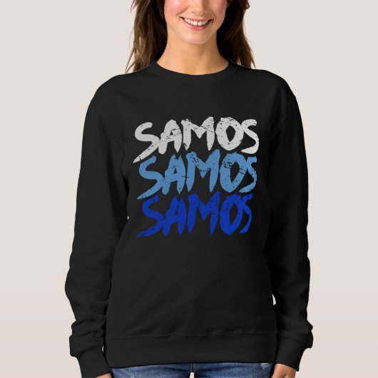 Distressed Samos Greece  North Aegean Greek Island スウェットシャツ (正面)