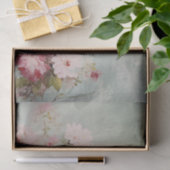 Distressed Shabby Chic Flowers on One Side 薄葉紙 (ギフト)