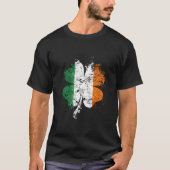 Distressed Shamrock Irish Flag Stpatrick'S Day Ire Tシャツ (正面)