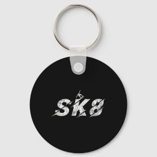 Distressed Sk8 Skate Skater Kids Boys Girls Skateb キーホルダー