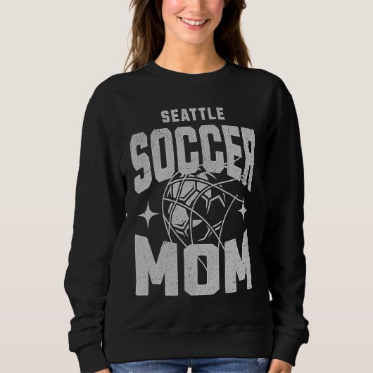 Distressed Soccer Mom Seattle Washington スウェットシャツ (正面)