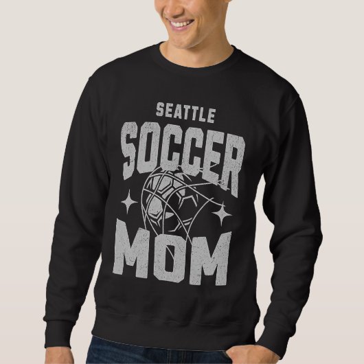 Distressed Soccer Mom Seattle Washington スウェットシャツ (正面)