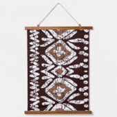 Distressed Southwestern Tribal Diamond Boho Rustic 吊り下げ型タペストリー (正面)