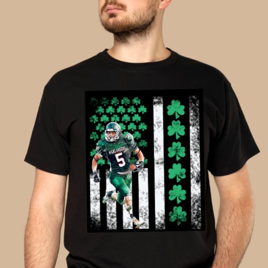 Distressed St. Patrick’s Day Football T- shirt  Tシャツ