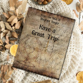 Distressed Steampunk Globe Travel Journal Paper カード