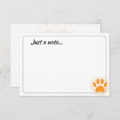 Distressed Sunbeam Dog Paw Custom Just a Note ノートカード (正面/裏面)