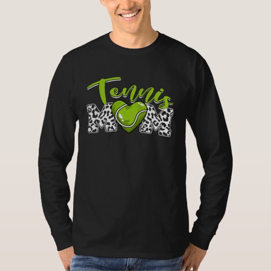 Distressed Tennis Heart Tennis Mom Mother s Day Tシャツ (正面)