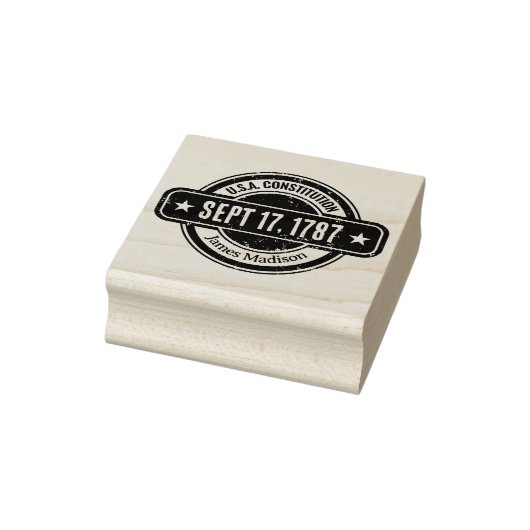 Distressed U.S. History Dates Constitution Day ラバースタンプ (スタンプ)