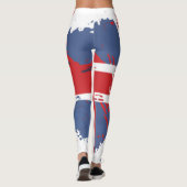 Distressed Union Jack Leggings - UK Flag Womens レギンス (裏面)