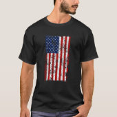 Distressed US American Flag Tシャツ (正面)
