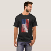 Distressed US American Flag Tシャツ (正面フル)