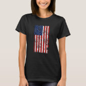 Distressed US American Flag Tシャツ (正面)