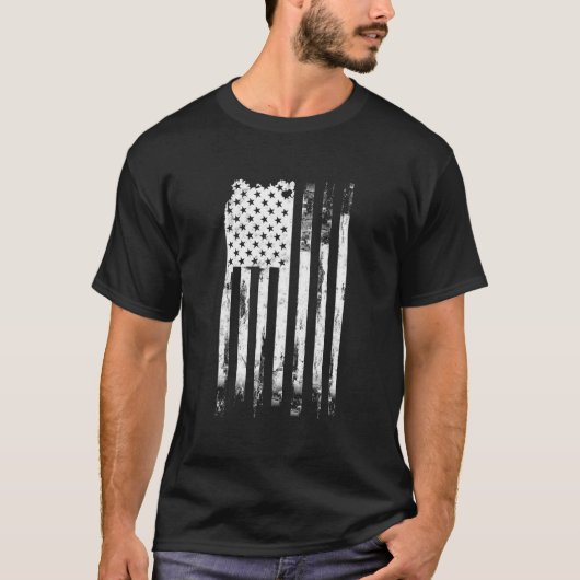 Distressed Usa America Flag Tシャツ (正面)