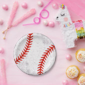 Distressed Vintage Baseball Retro Athletic Style ペーパープレート (パーティー)