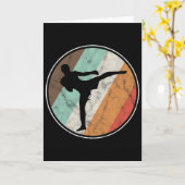 Distressed Vintage Kickboxing Muay Thai カード (黄色い花)