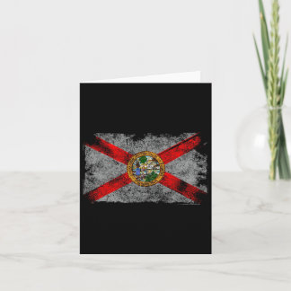 Distressed Vintage Retro Usa Patriotic Fl State Fl カード