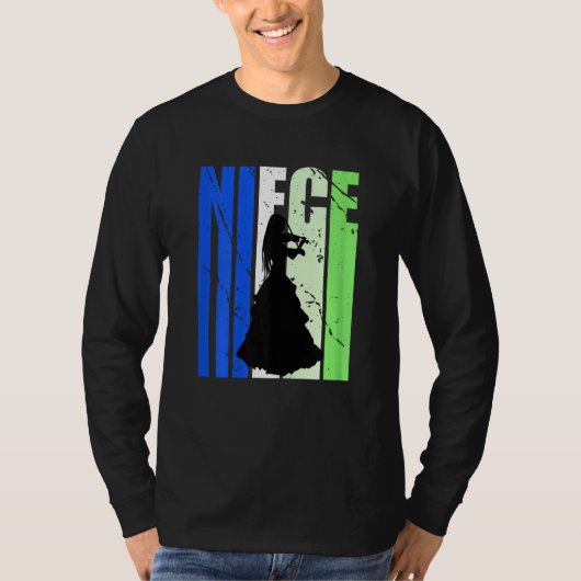 Distressed Violin Niece Of Violinist Loves To Viol Tシャツ (正面)