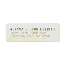 Distressed White Triangles Address Label
