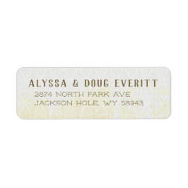 Distressed White Triangles Address Label ラベル