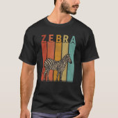 Distressed Zebra   Men Women Kid Cute Zebra Retro Tシャツ (正面)