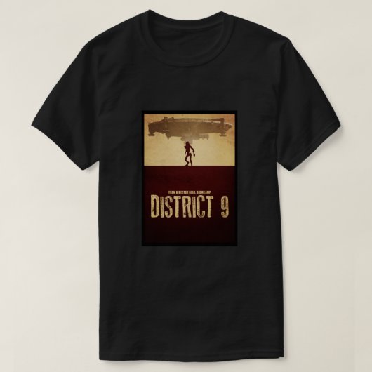 DISTRICT 9 – シルエットミニマルデザインクラシック Tシャツ (デザイン正面)