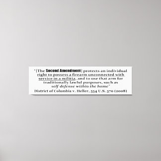 District of Columbia v Heller, 554 US 570 2008 キャンバスプリント