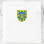 Distrito Federal, D.F./DF,メキシコシティ国旗 長方形シール (バッグ)