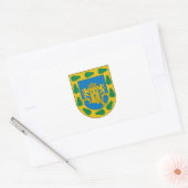 Distrito Federal, D.F./DF,メキシコシティ国旗 長方形シール (封筒)