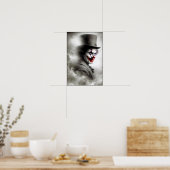 Disturbed Vintage Clown With a Sinister Smile ポスター (キッチン)