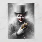 Disturbed Vintage Clown With a Sinister Smile  ポストカード (正面)
