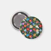 Ditsyシームレスな花パターン–13554 マグネット (正面/裏面)