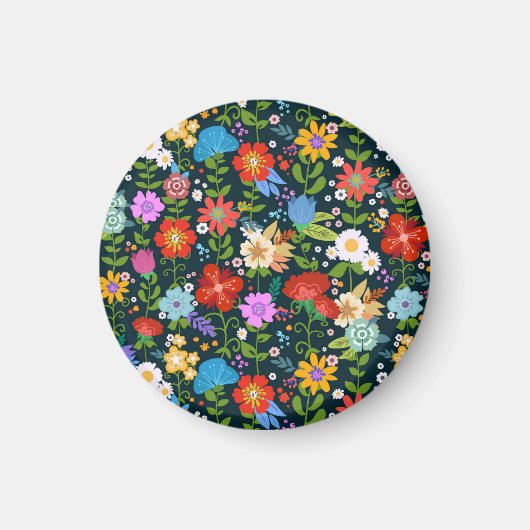 Ditsyシームレスな花パターン–13554 マグネット (正面)