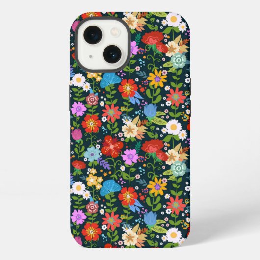 Ditsyシームレスな花パターン–13554 iPhoneケース (裏面)