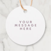 Ditsyパーソナライズされたフローラ赤ちゃんシャワーギフトラベル フェイバータグ (裏面)