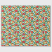 Ditsyフルーツ – リンゴ ラッピングペーパー (フラット)
