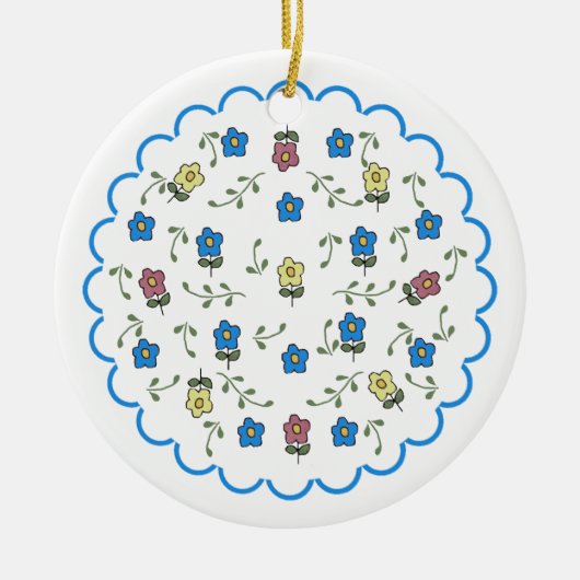 Ditsyフローラオーナメント セラミックオーナメント (正面)