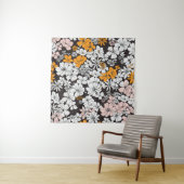 Ditsyフローラカラフル：暗い背景。 タペストリー (インサイチュ)