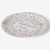 Ditsyフローラベビーシャワー紙プレート ペーパープレート (アングル)