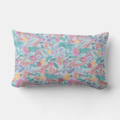 Ditsyフローラ – パステルウォーターカラーフラワーパターン ランバークッション (裏面)