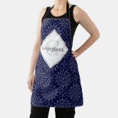 Ditsy冬パーソナライズされたの雪の天使の雪だるまタイル エプロン (インサイチュ)